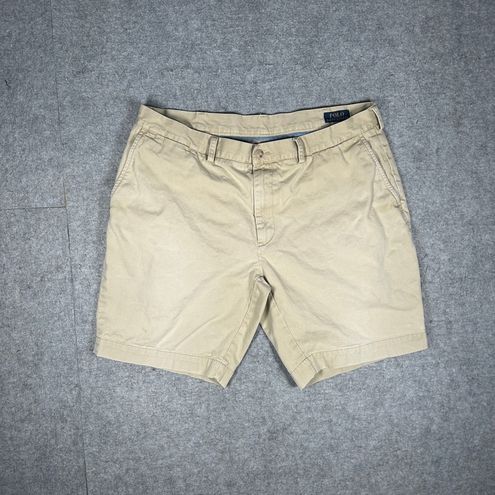 Polo Ralph Lauren Shorts Mens 38 Tan Classic Fit 9 Chino Khaki Cotton Casual